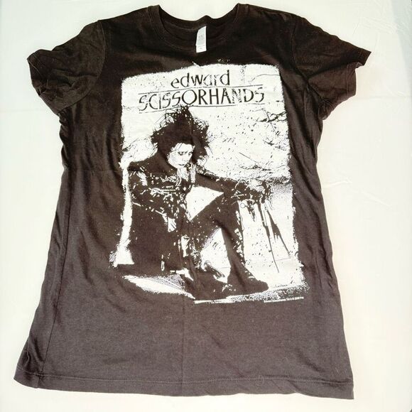 Edward Scissorhands Graphic Tee Black Next Level XL Gothic Movie T-Shirt - Picture 4 of 7